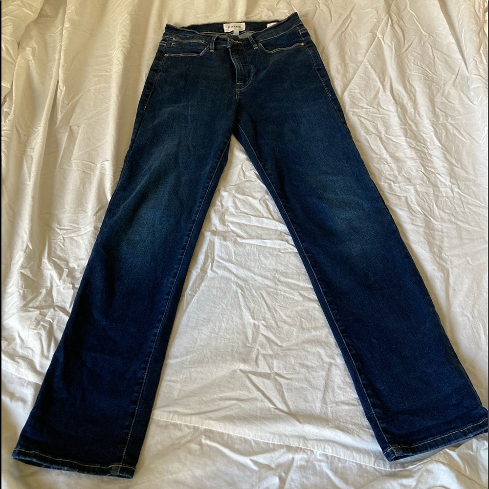 FRAME Le High Straight Jeans, size 27 GUC